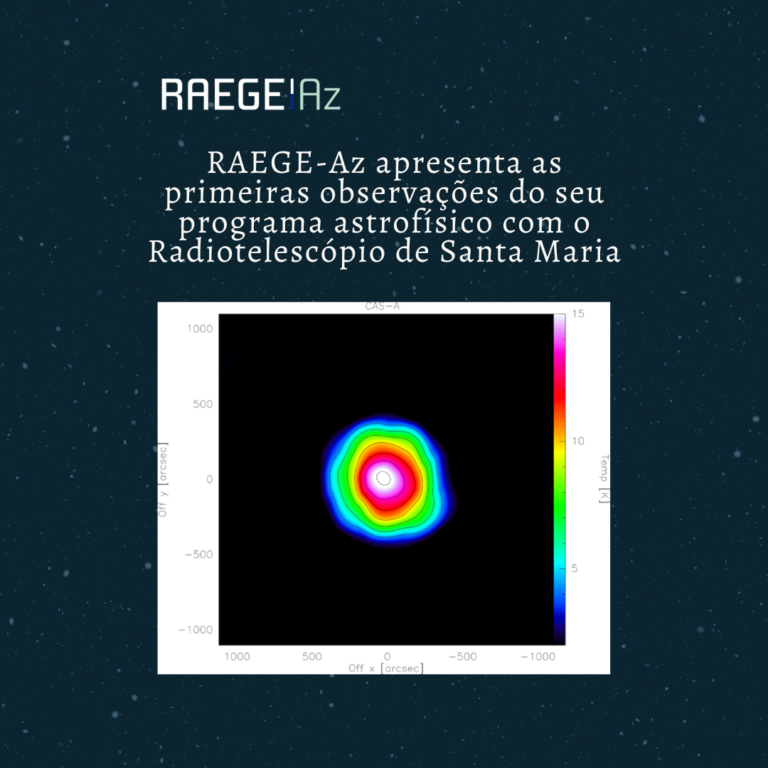 RAEGE-Az apresenta as primeiras observações do seu programa astrofísico com o Radiotelescópio de Santa Maria